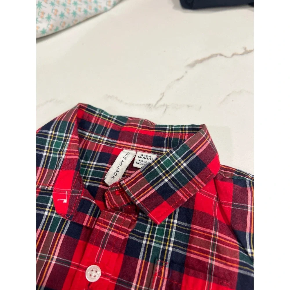 Janie‎ & Jack baby Plaid Bodysuit onesie 3-6 months